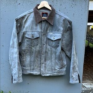 Iron & Resin x Huckberry waxed trucker Scout jacket